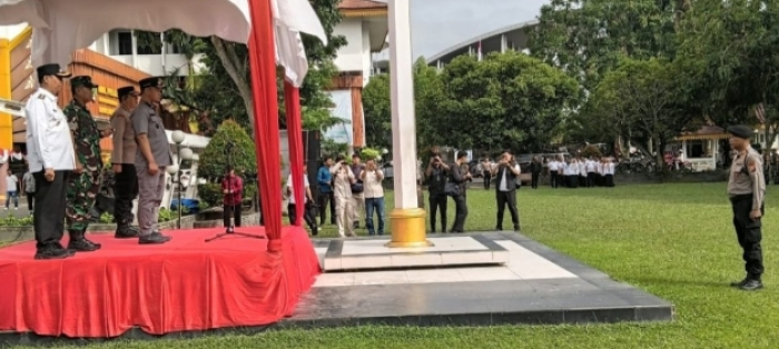 Kapolresta Pekanbaru Hadiri Apel Kesiapsiagaan Banjir dan Operasi Aman P2KS 2025