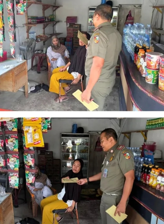 Tegakkan Perda, Satpol PP Pekanbaru Sampaikan Surat Peringatan Pertama Terhadap Pelaku Usaha di Atas Lahan Pemko