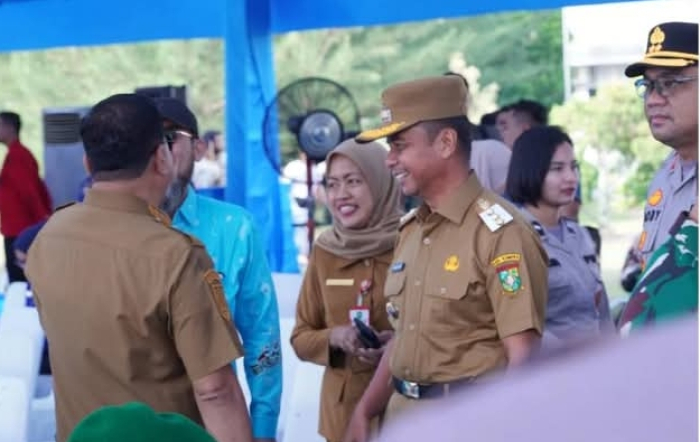 Bupati Kampar Hadiri Apel Kesiapsiagaan Karhutla Riau 2026 di Lanud Roesmin Nurjadin 