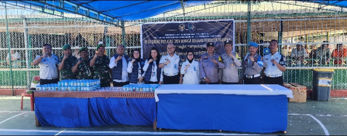 Perkuat Komitmen Say No to Drugs, Lapas Pekanbaru Gelar Tes Urine Massal Bersama TNI, Polri, dan BNN