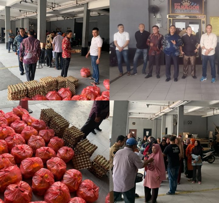 Hari Ulang Tahun ke- 11 Tahun New Paragon, Managemen Staf dan Karyawan Tebar Kebahagian dengan Berbagi Sembako ke Masyarakat Sekitar