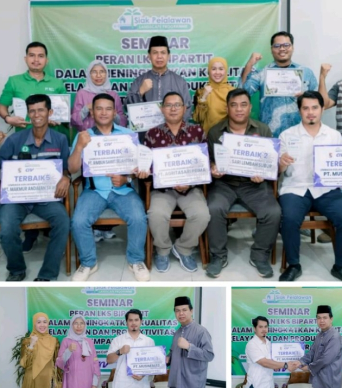 PT Musim Mas Raih Penghargaan Terbaik I Lembaga Kerja Sama LKS Bipartit Award 2025 di Pelalawan