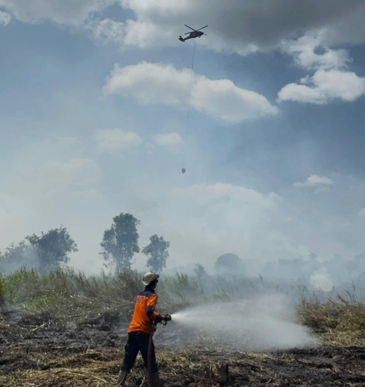 Pantau Hotspot di Riau, Forkopimda Langsung Gelar Patroli Udara Karhutla