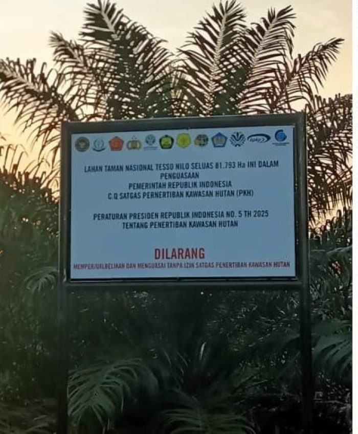 Oknum Pejabat Desa dan Perangkatnya akan Di Proses Hukum, Telah Menyebabkan Perubahan Hutan Dalam Kawasan TNTN 