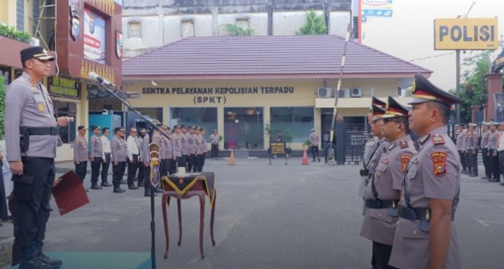 Rotasi Jabatan Polresta Pekanbaru, Kabag Ren hingga Kapolsek Kulim Berganti