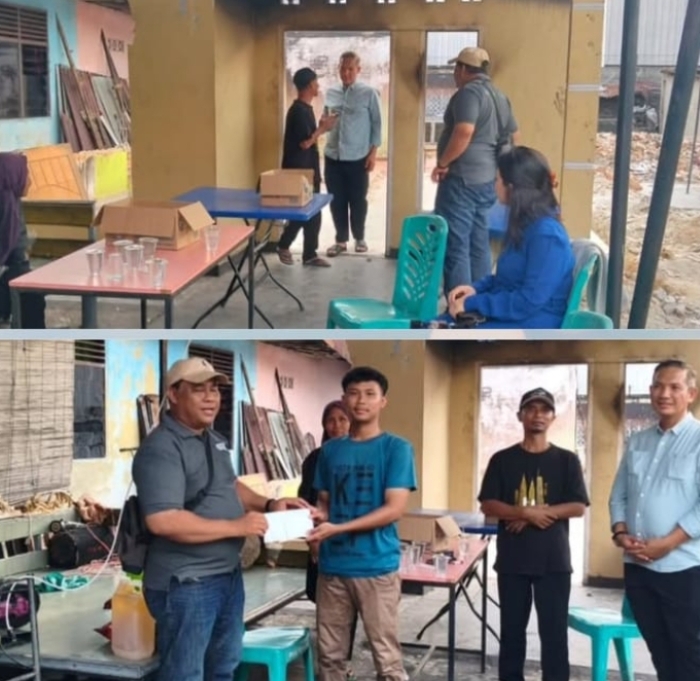 Ketua Pangda Riau IKA SKMA Dr. Alek Kurniawan Salurkan Donasi dan Kunjungi Rumah Korban Kebakaran 