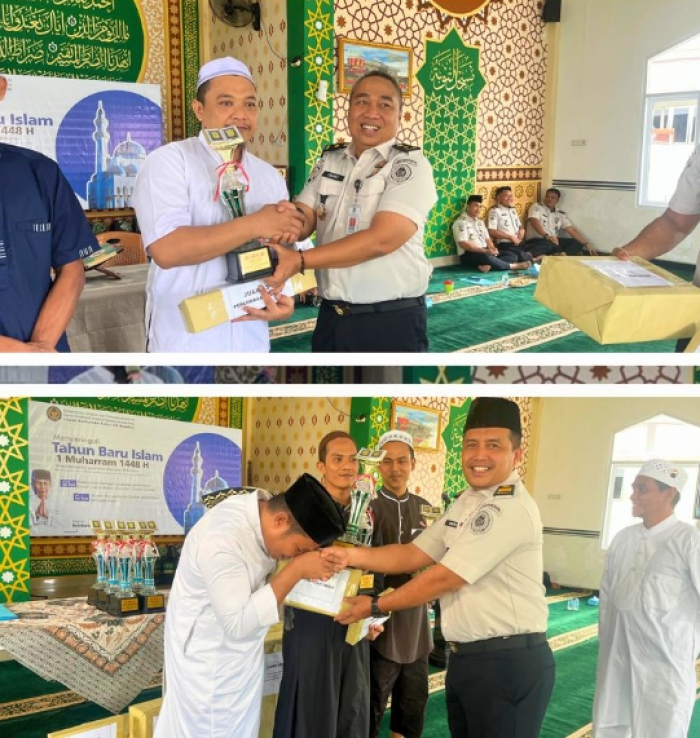Penyerahan Hadiah Lomba Semarak Tahun Baru Islam, Wujud Keberhasilan Pembinaan Kepribadian di Lapas Narkotika Rumbai 