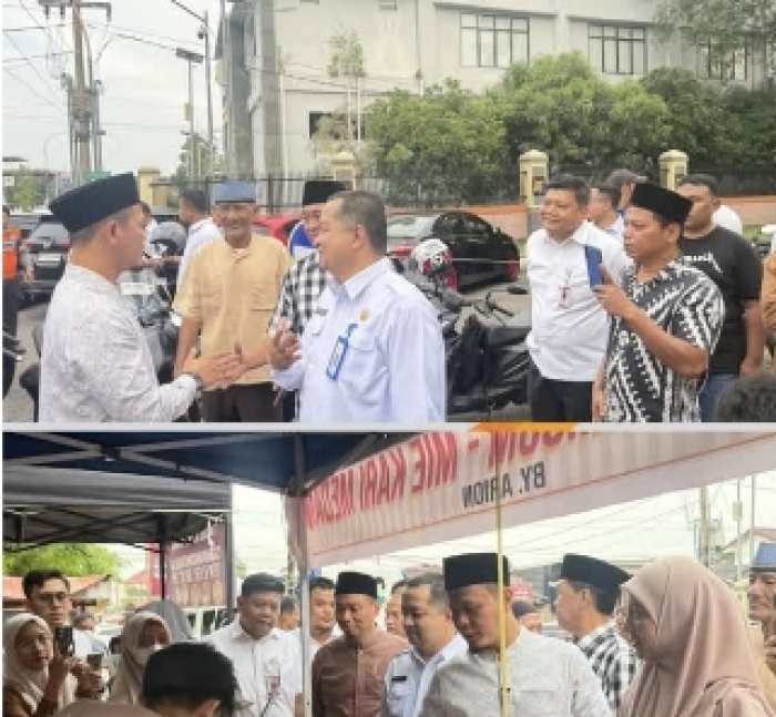 Kadisperindag Pekanbaru Dampingi Walikota dan Wawako Tinjau Pasar Ramadhan, Pastikan Harga Bahan Pokok Stabil