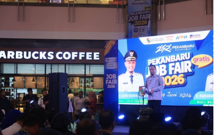 Disnaker Sediakan 1.417 Loker, Wako Agung Resmi Buka Pekanbaru Job Fair 2026