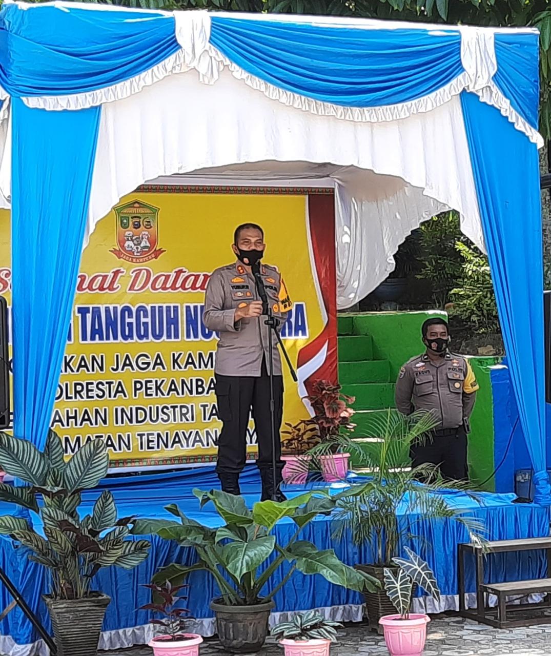 Wakapolresta Resmikan Kampung Tangguh Tenayan Raya.