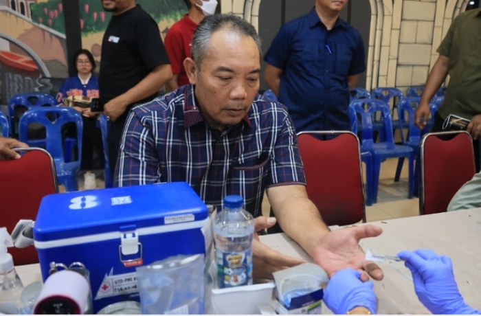Pemko Pekanbaru Apresiasi Aksi Donor Darah di HUT Ke-50 Tahun BKGR