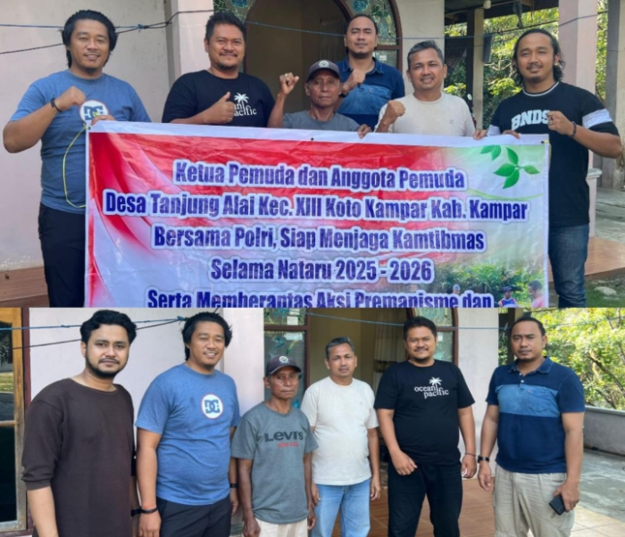 Pemuda dan Masyarakat Desa Tanjung Alai Kec. XIII Koto Kampar Berkomitmen Mendukung Polda Riau Menjaga Kamtibmas