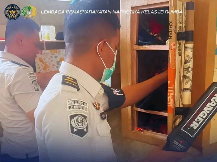 Deteksi Dini Gangguan Keamanan dan Ketertiban, Lapas Narkotika Rumbai Gelar Razia Mendadak