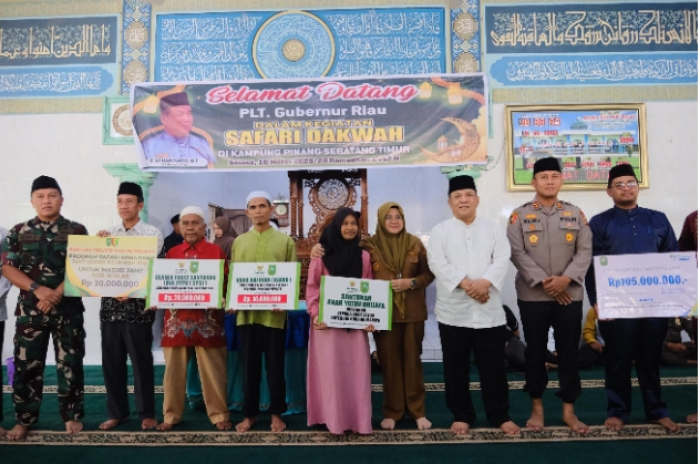 Safari Ramadan Gubri di Tualang, Bupati Afni Akui Sejumlah Program Provinsi dirasakan Masyarakat Siak