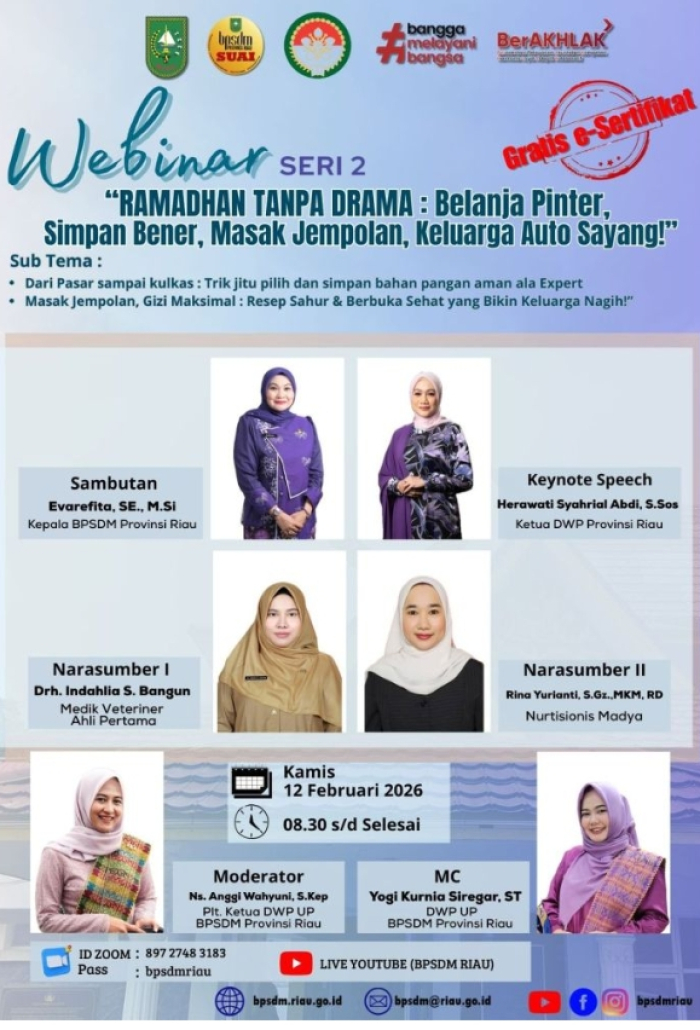 Sambut Ramadan 1447 H, BPSDM Riau Ajak ASN Terapkan Pola Makan Sehat