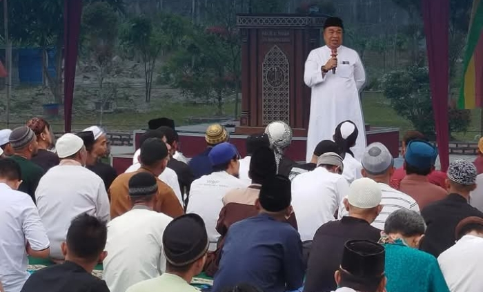Penuh Khidmat, Lapas Narkotika Rumbai Gelar Sholat Idul Adha 1447 H