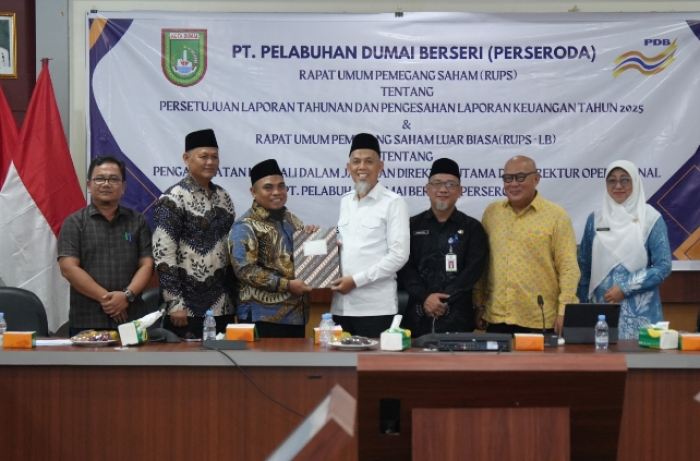 RUPS dan RUPSLB PT. Pelabuhan Dumai Berseri Berjalan Sukses, Wako Paisal Apresiasi Pertumbuhan Bisnis PT.PDB