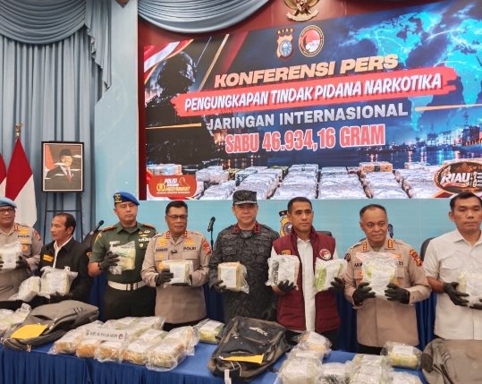 Polda Riau Sita 46,9 Kg Sabu Bernilai Rp 84 Miliar