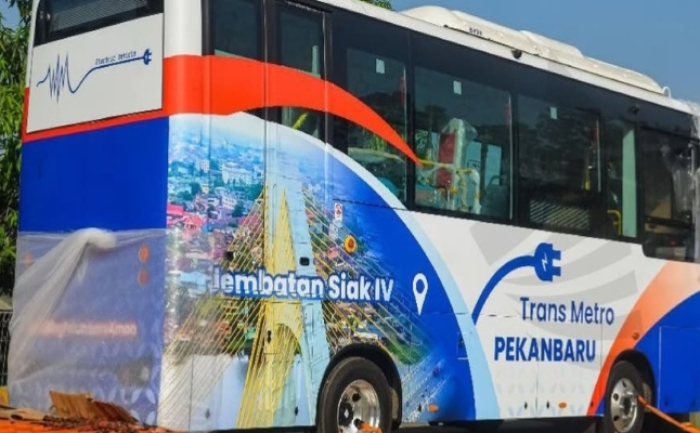 Tekan Emisi Tranportasi Darat, Pemko Pekanbaru Operasionalkan Bus Listrik Tahun ini