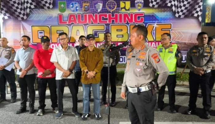 Solusi Akhiri Balap Liar, Ditlantas Polda Riau Resmikan Lintasan Drag Bike