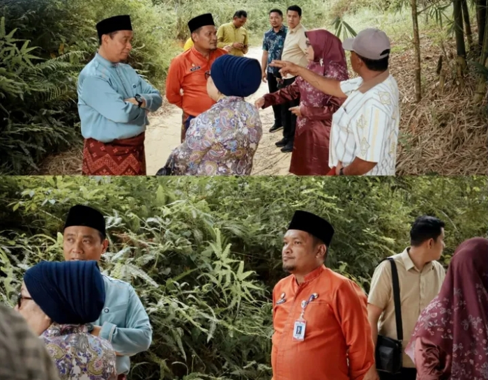 Dampingi Wawako Pekanbaru, Camat Kulim Dan Plt Lurah Sialang Rampai Tinjau Tanah Hibah Untuk Kantor Lurah