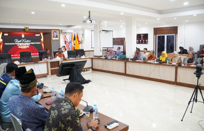 KPU Riau Gelar Rapat Kordinasi Penjajakan Kerja Sama Dengan Pegiat Pemilu