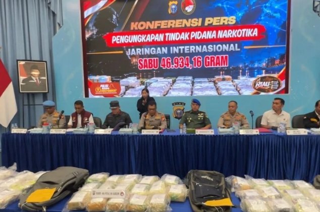 Selama 15 Hari, Polda Riau Sita 101 Kg Narkotika dan Tangkap 39 Tersangka