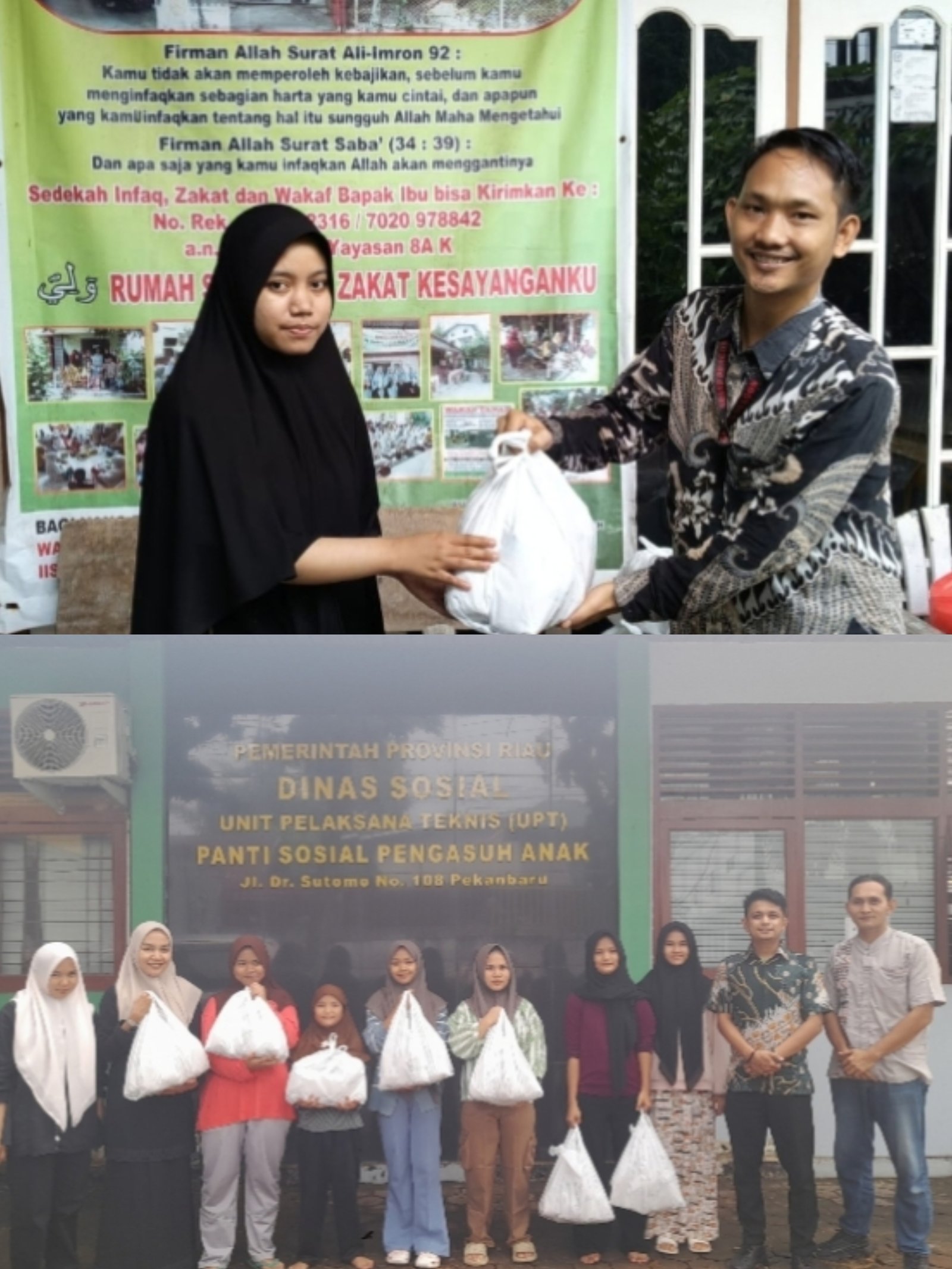 Kabut Asap Tak Halangi Tim Jumat Berkah Grand Dragon dan New Paragon Berbagi Ke Dua Panti Asuhan