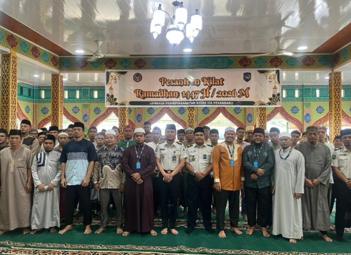 Pesantren Kilat Ramadhan Resmi Dibuka, 100 Warga Binaan Lapas Pekanbaru Antusias Ambil Bagian