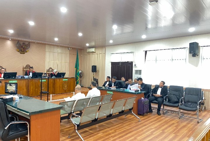 Terdakwa Sunardi Sampaikan Pledoi di PN Pekanbaru, Berharap Kepada Majelis Hakim Agar Dapat Dibebaskan