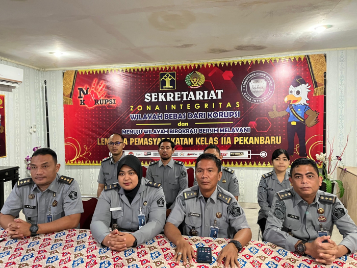 Tingkatkan Efektifitas dan Kinerja, Lapas Pekanbaru Ikuti Rapat Anev Pembinaan Kinerja Penyelenggaraan Pemasyarakatan