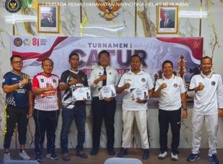 Semarak HUT ke - 81 RI, Lapas Narkotika Rumbai Raih Juara III Turnamen Catur Tingkat Kanwil Ditjenpas Riau